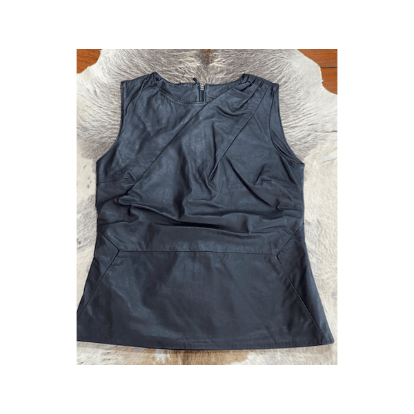 Blusa Regata de Couro