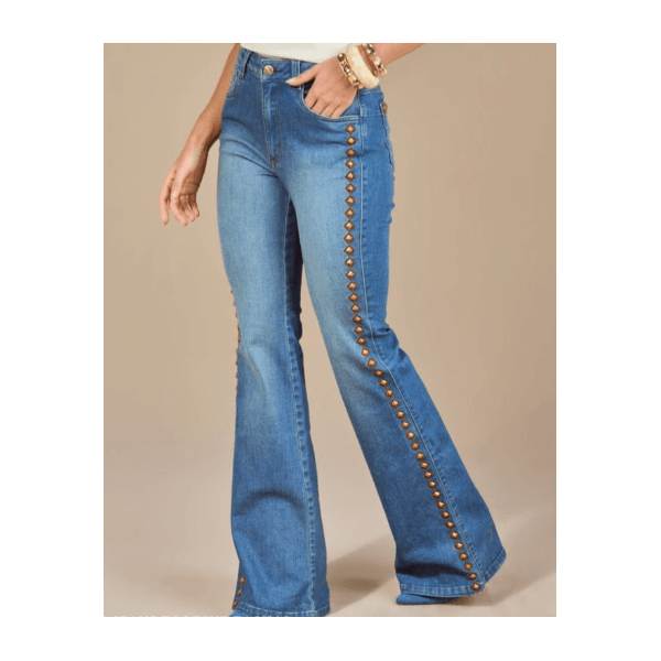 Calcas Jeans Tachas- Moon Horse