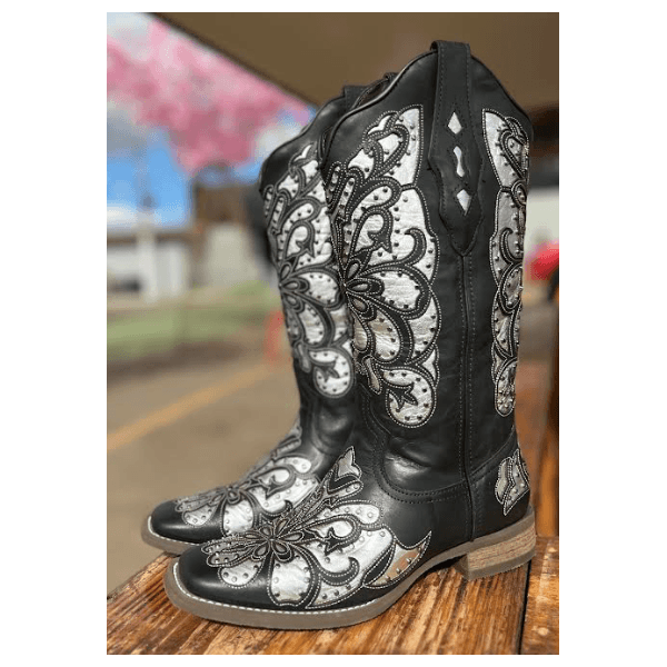 Bota Flower Silver