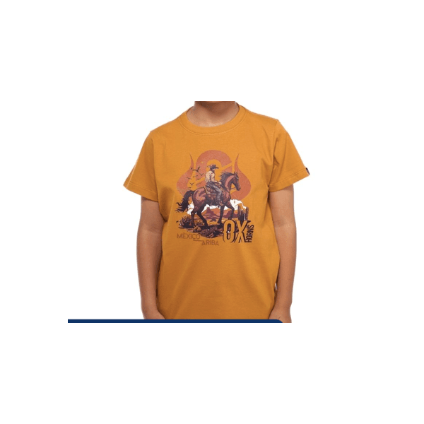 Camiseta Infantil Ox Horns - Mostarda