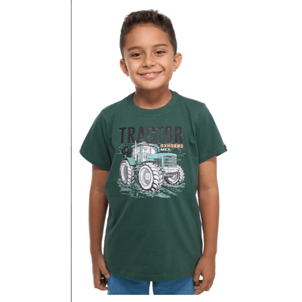 Camiseta Infantil Ox Horns - Verde Militar