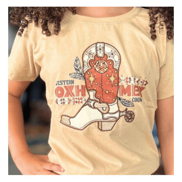 T-shirt Infantil Ox Horns - Nude