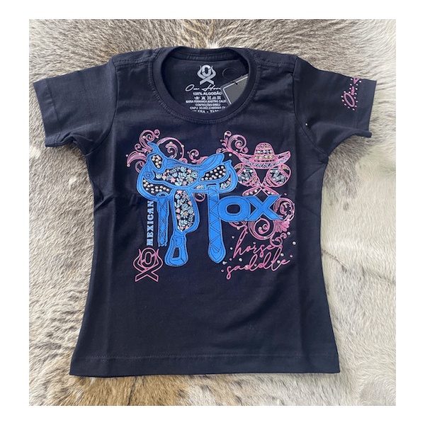 T-shirt Infantil Ox Horns - Preta