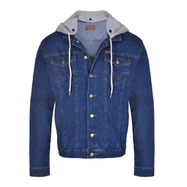 Jaqueta Jeans Lycra Com Capuz Wrangler 