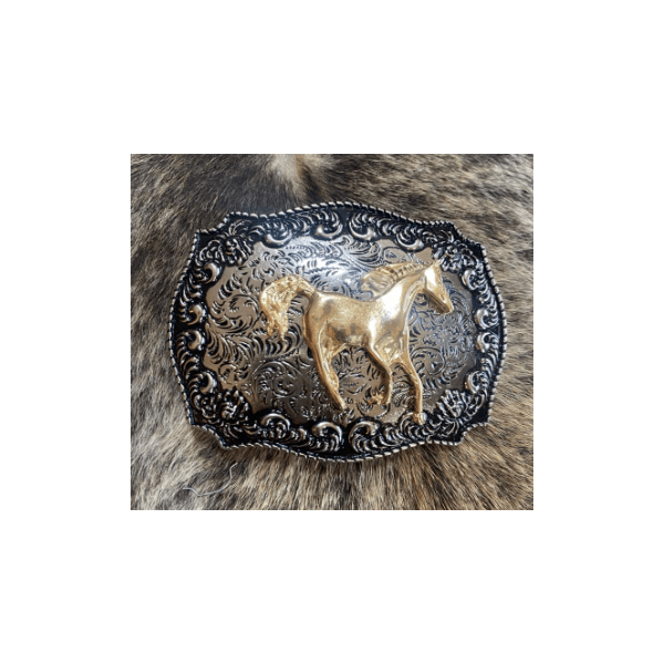 Fivela Cavalo Dourada