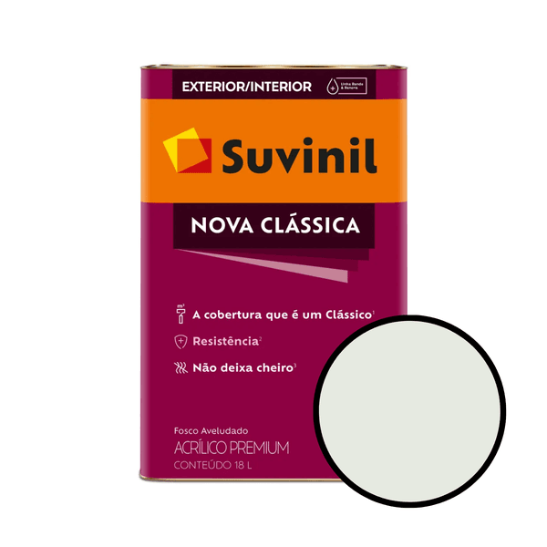 Tinta Acrílica Fosca Gelo 18L Suvinil Nova Clássica