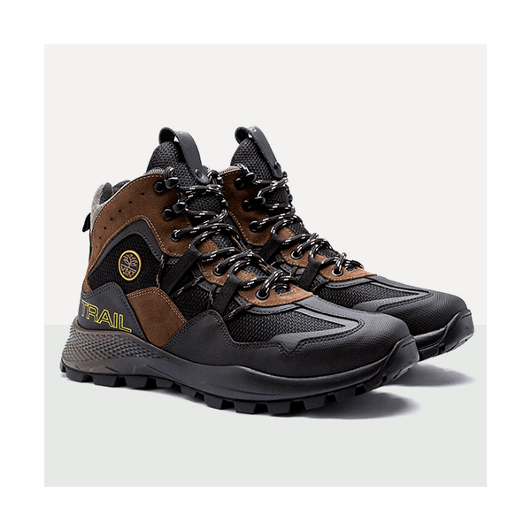 Bota Adventure Burke Trail em Couro Masculino Cano Médio Petróleo