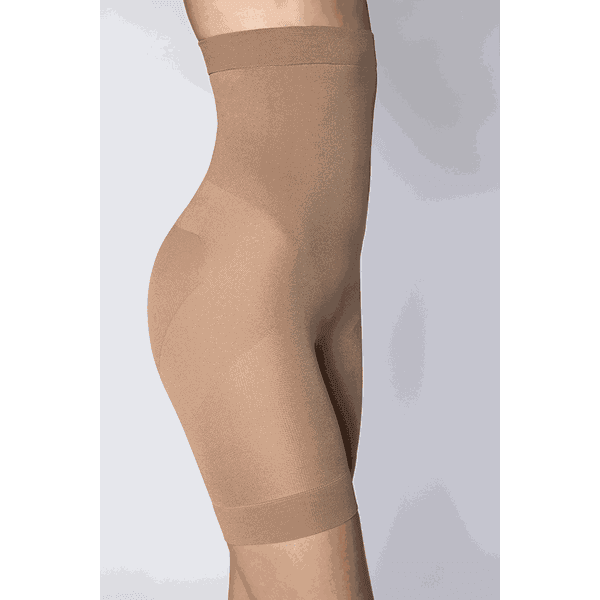Cinta Short Feminina Adulto Modeladora Com Abertura Loba 5694 - Pó de Arroz