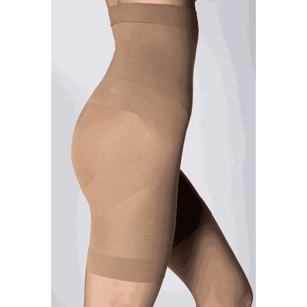 Cinta Short Feminina Adulto Modeladora Com Abertura Loba 5694 - Pó de Arroz