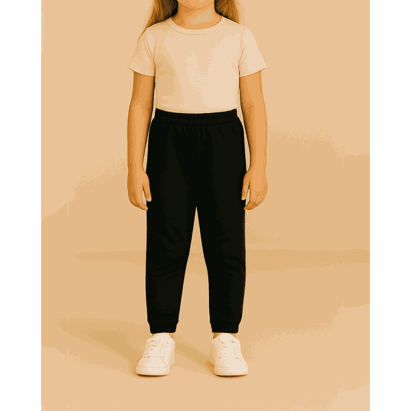 Calça moletom infantil Soletex feminina preto 1 ao 3