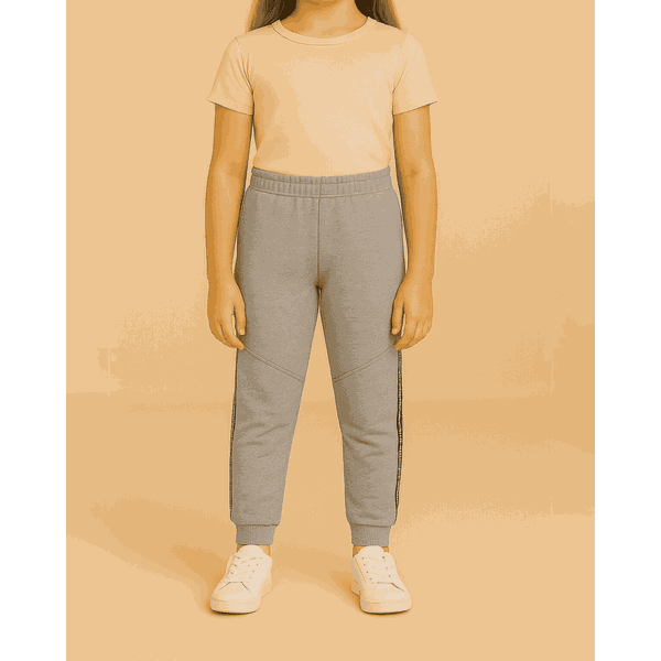 Calça de Moletom detalhada Soletex mescla feminina juvenil 10-16