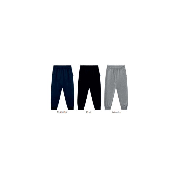 Calça de moletom Soletex infantil unissex Preto 1 ao 3 