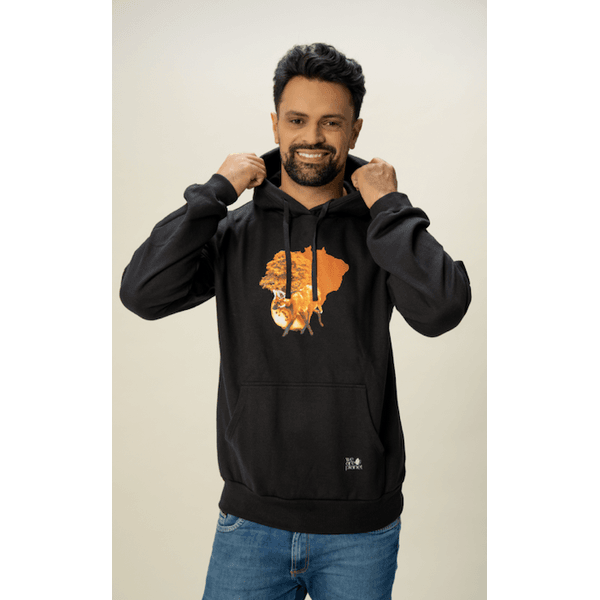 Moletom Lobo Guará - Preto 