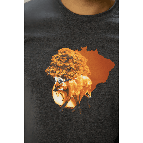 Camiseta Lobo Guará - Cinza