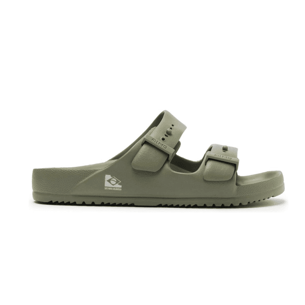 Sandália Vegana Slide Ecoa Verde Floresta SOS Mata Atlântica