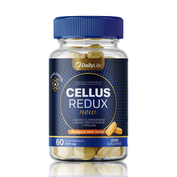 Cellus Redux - Suplemento Para Celulites Varizes e Estrias - 60 Compr Mastigáveis de 1000mg