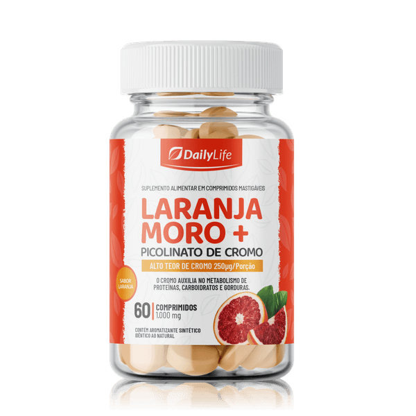 Laranja Moro Daily life 001 - 60 Comprimidos Mastigáveis de 1000mg