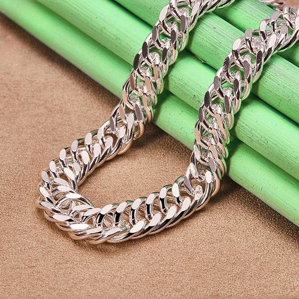 Corrente Prata Esterlina 925 para Homens – Acessório Masculino – 50 cm e 9 mm – Presente Elegante e Versátil, Joias na Moda