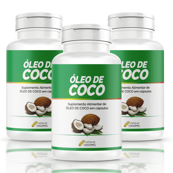 Óleo de Coco Extra Virgem - Bio Vittas - 120 Cápsulas 1000mg - 3x