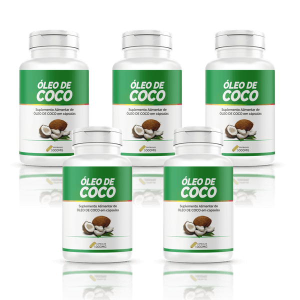 Óleo de Coco Extra Virgem - Bio Vittas - 120 Cápsulas 1000mg - 5x 