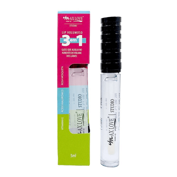 Gloss Lip Volumoso 3 em 1 Max Love Cor 300 INCOLOR