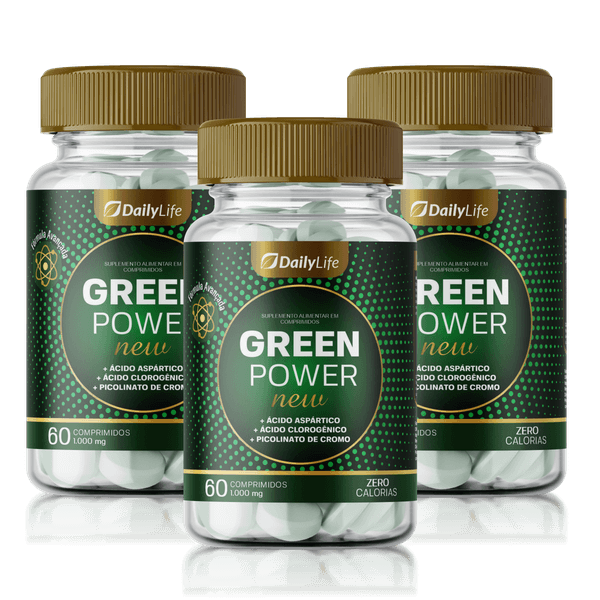 Green Power - Suplemento Emagrecedor Diurético Queima Gordura Com Picolinato de Cromo Inibidor de Apetite - 60 Comprimidos" - 3x