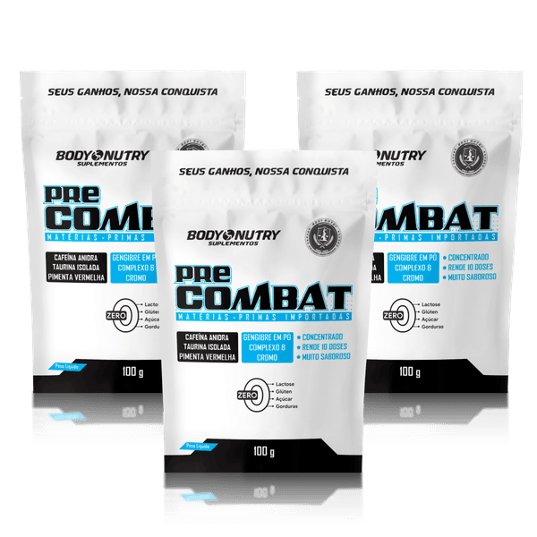 Pré Combat Pré-Treino Body Nutry 200g - Sabores - 3x
