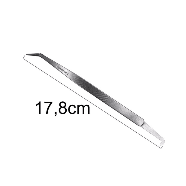 Pinça Curva Cabo Reto Multiuso com Pescador para Costura e Confecção – Máquina Costura Uso Geral – 17,8 cm