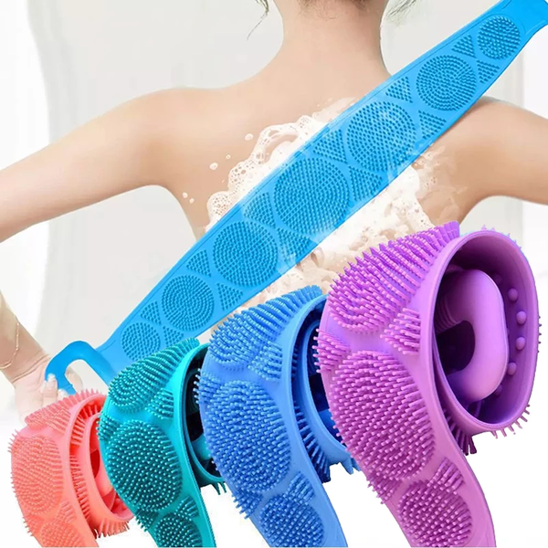 Esfregão Esponja de Banho Esticável de Silicone Massageador Esfoliante – Costas
