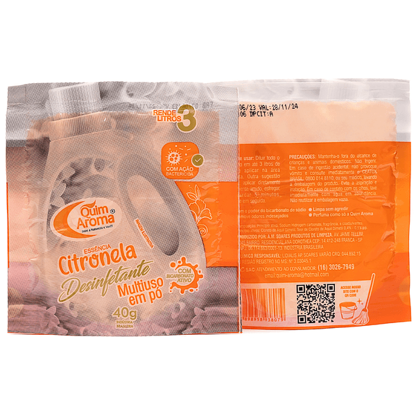 Desinfetante em Pó Multiuso Citronela