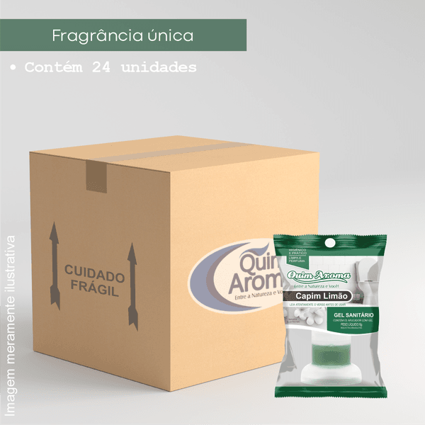 Caixa Fechada Gel Sanitário - Capim Limão
