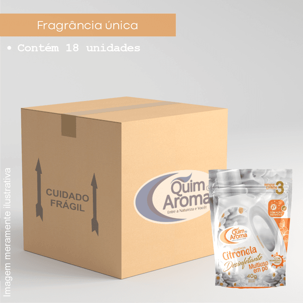 Caixa Fechada Desinfetante em pó - Citronela