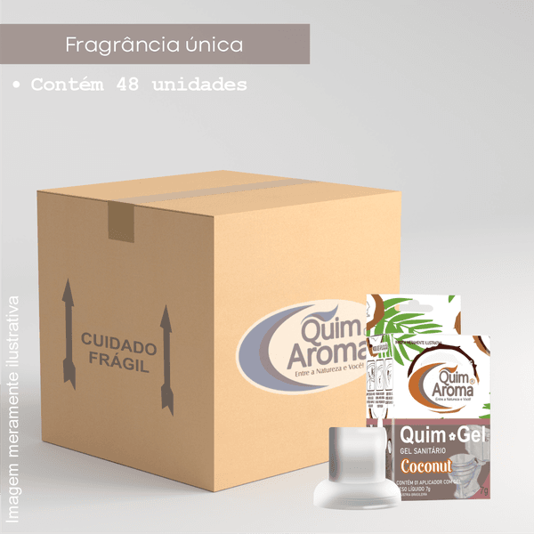 Caixa Fechada Gel Sanitário Premium - Coconut