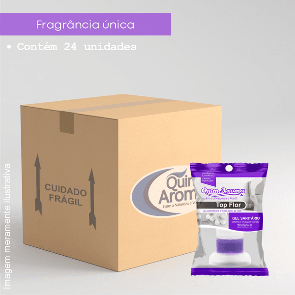 Caixa Fechada Gel Sanitário - Top Flor