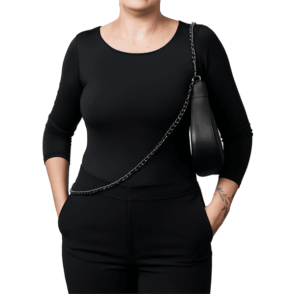 Bolsa Meia-Lua com Corrente Dupla – Inspiração Blogueira 