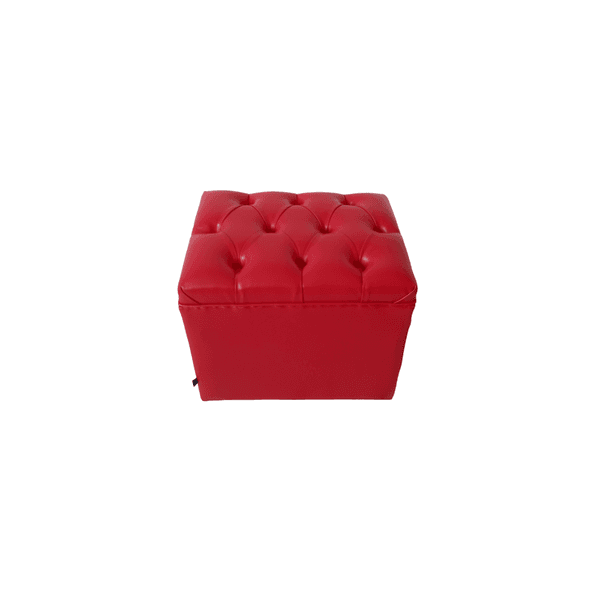 puff retrô chesterfield capitonê VERMELHO