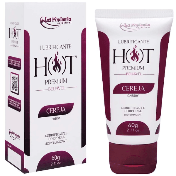LUBRIFICANTE HOT PREMIUM BEIJÁVEL CEREJA