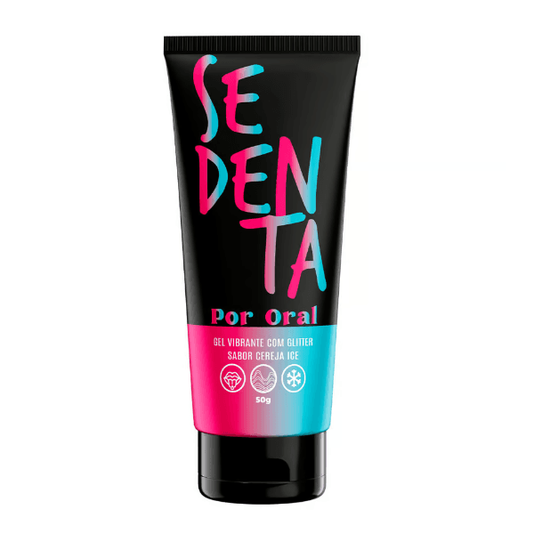 SEDENTA POR ORAL LUBRIFICANTE VIBRANTE BEIJÁVEL CEREJA ICE