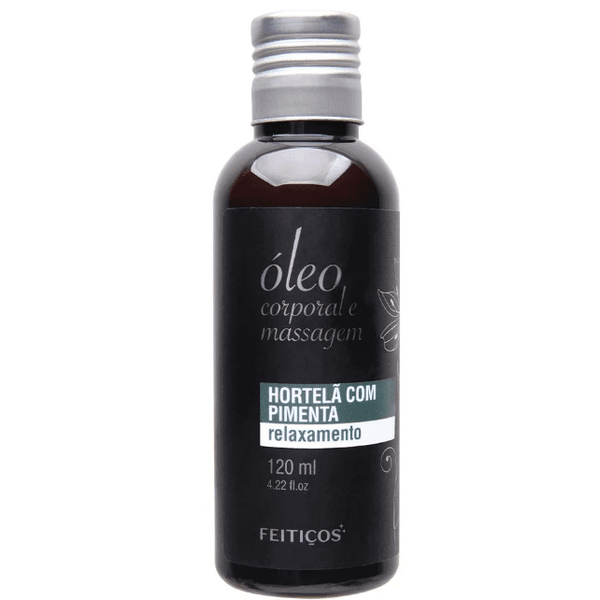 ÓLEO CORPORAL HORTELÃ COM PIMENTA