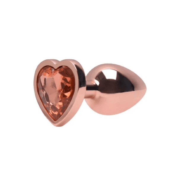 PLUG ANAL P DE CORAÇÃO ROSE GOLD