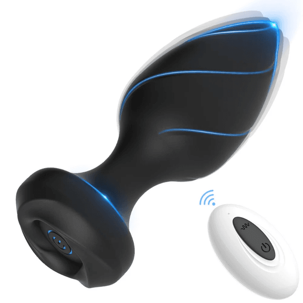 PLUG ANAL VIBRADOR COM CONTROLE REMOTO MY BLACK