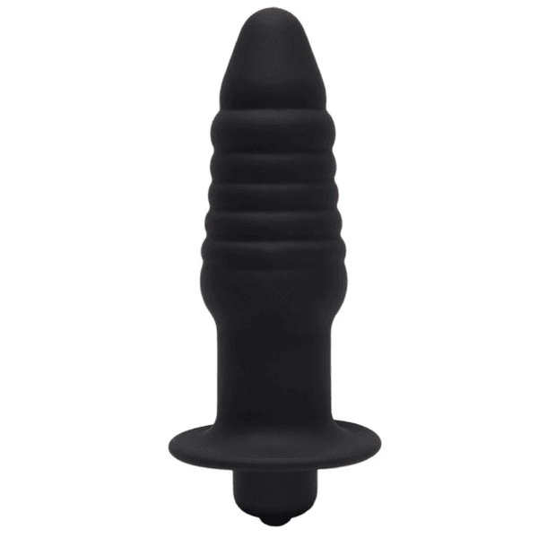 PLUG SILICONE BLACK ESCALONADO COM VIBRO