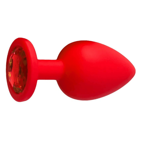 PLUG ANAL DE SILICONE VERMELHO G