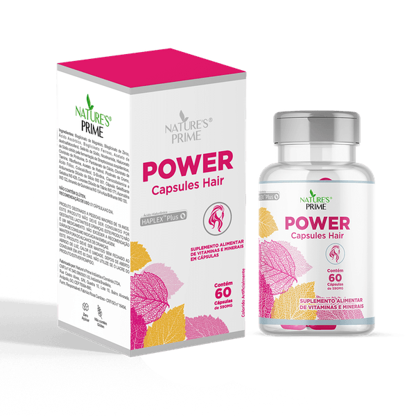 Power Caps Hair Mulher Nutrientes Biotina-Selenio-Zinco 60 capsulas