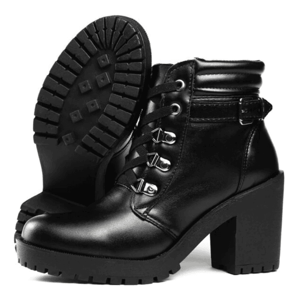 BOTA TRATORADA CANO CURTO FEMININA PRETO
