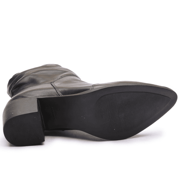 BOTA FEM COURO CANO SANFONADA PRETO-5494