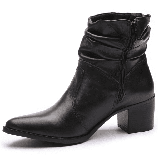 BOTA FEM COURO CANO SANFONADA PRETO-5494