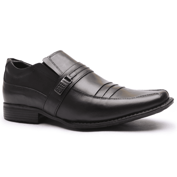 Sapato Flex-System Masculino Calvest em Couro Preto - 1700D822