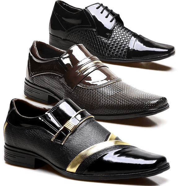 Kit 3 Pares Sapato Social Masculino Linha Pierutti 7005