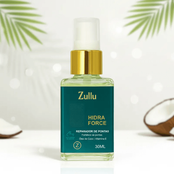 Reparador de Pontas Hidra Force Zullu 30ml – Selagem Imediata, Brilho Intenso e Proteção UV